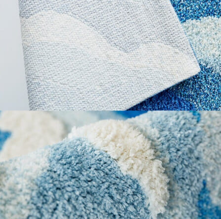 พรม MJHOMEDESIGNS BEDSIDE CARPET 15 80X155 ซม. ฟ้า_7