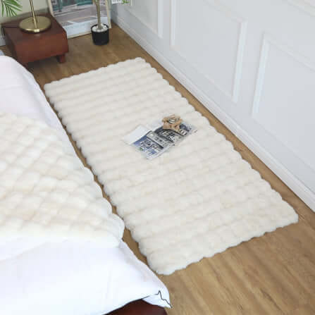 พรม MJHOMEDESIGNS BEDSIDE CARPET 59 60 X 120 ซม. ครีม_5