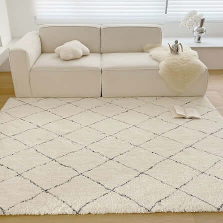 พรม MJhomedesigns Soft Carpet 01 ขนาด 160x 230 ซม. ขาว_4
