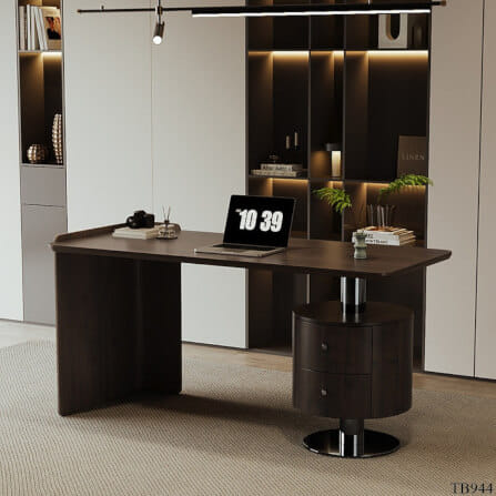 โต๊ะทำงาน MJhomedesigns TB944 สีน้ำตาล L140xW70xH75 cm _4