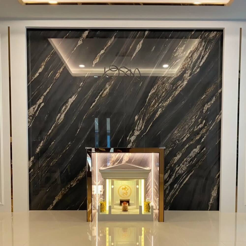 ตี่จู้หินอ่อน Aviva Spirit Modern Luxury ขนาด 27 นิ้ว สีเบจน้ำตาลอ่อน
