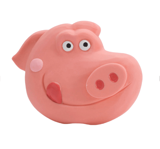 ของเล่นสุนัข Q-MONSTER FLAT HEAD ตุ๊กตารูปหมู
