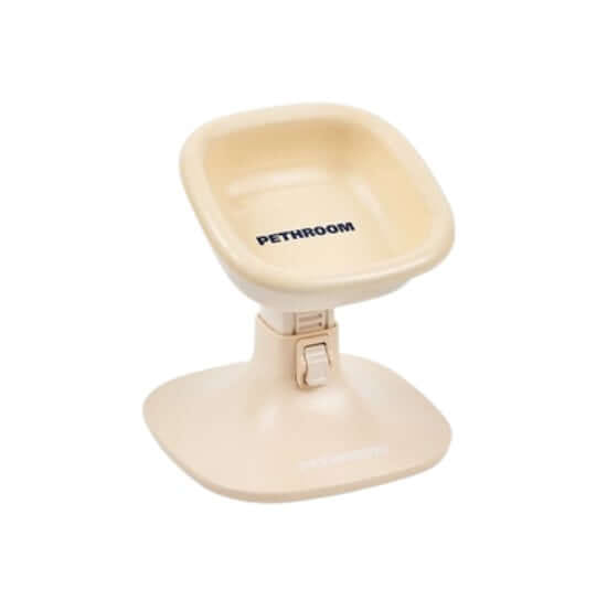 ชามพร้อมโต๊ะ PETHROOM WELL FIT TABLE & BOWL สำหรับสัตว์เลี้ยง (โต๊ะ สีครีม) + ( ชามสีครีม)_0