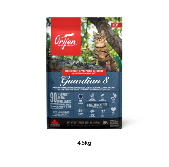 อาหารแมวแบบเม็ด ORIJEN GUARDIAN 8 สำหรับแมวโต (4.5 KG)