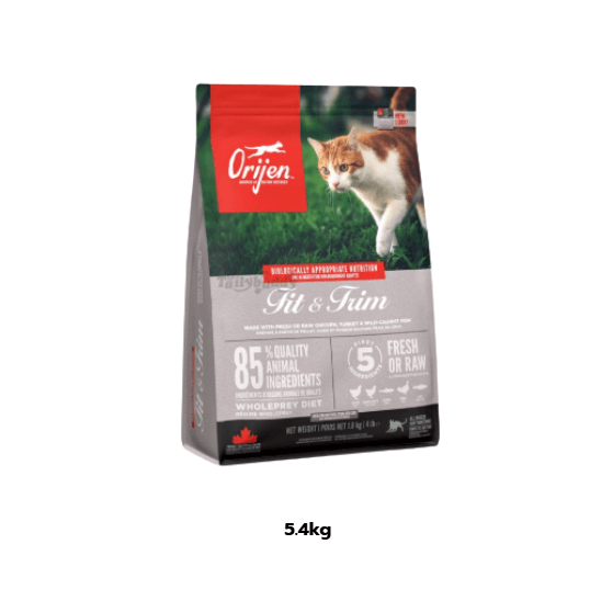 อาหารแมวแบบเม็ด ORIJEN FIT&TRIM สูตรหุ่นกระชับ (5.4 KG)
