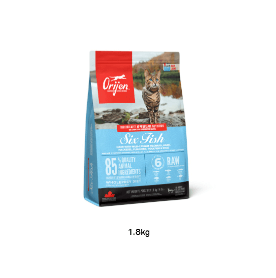 อาหารแมวแบบเม็ด ORIJEN SIX FISH สูตรปลา 6 ชนิด (1.8 KG)_0
