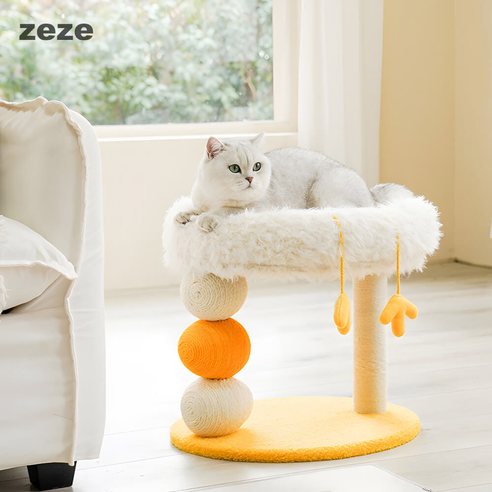คอนโดแมว ZEZE CLUCK CAT SCRATCHING POST ทรงแมวฟักไข่_6