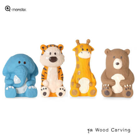 ของเล่นสุนัข Q-MONSTER WOOD CARVING ตุ๊กตาพี่กระต่าย_1