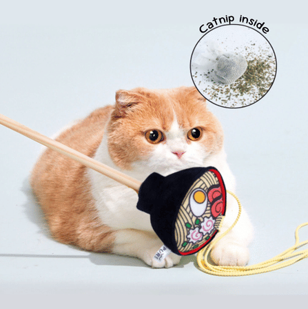 ไม้ตกแมว PURLAB RAMEN CAT STICK ราเมงถ้วยดำ_2