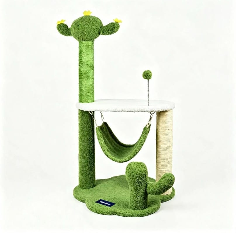 คอนโดแมว KANIMAL CACTUS TOWER ทรงต้นกระบองเพชร 2ชั้น (45X45X90 ซม.)_0