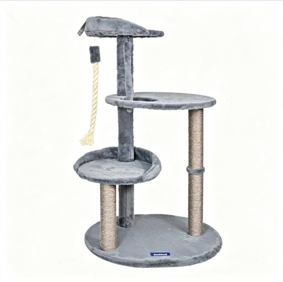 คอนโดแมว 3 ชั้น KANIMAL ORBIT TREE 60X49X101 ซม. สีเทา_0