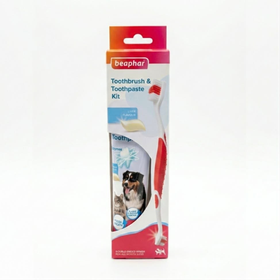 ชุดยาสีฟัน+แปรงสีฟันสำหรับสุนัข BEAPHAR DOG-A-DENT 100 กรัม_0