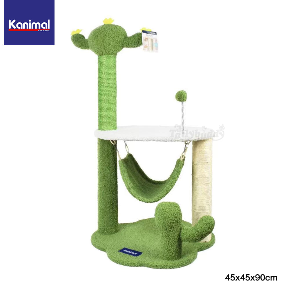 คอนโดแมว KANIMAL CACTUS TOWER ทรงต้นกระบองเพชร 2ชั้น (45X45X90 ซม.)_1
