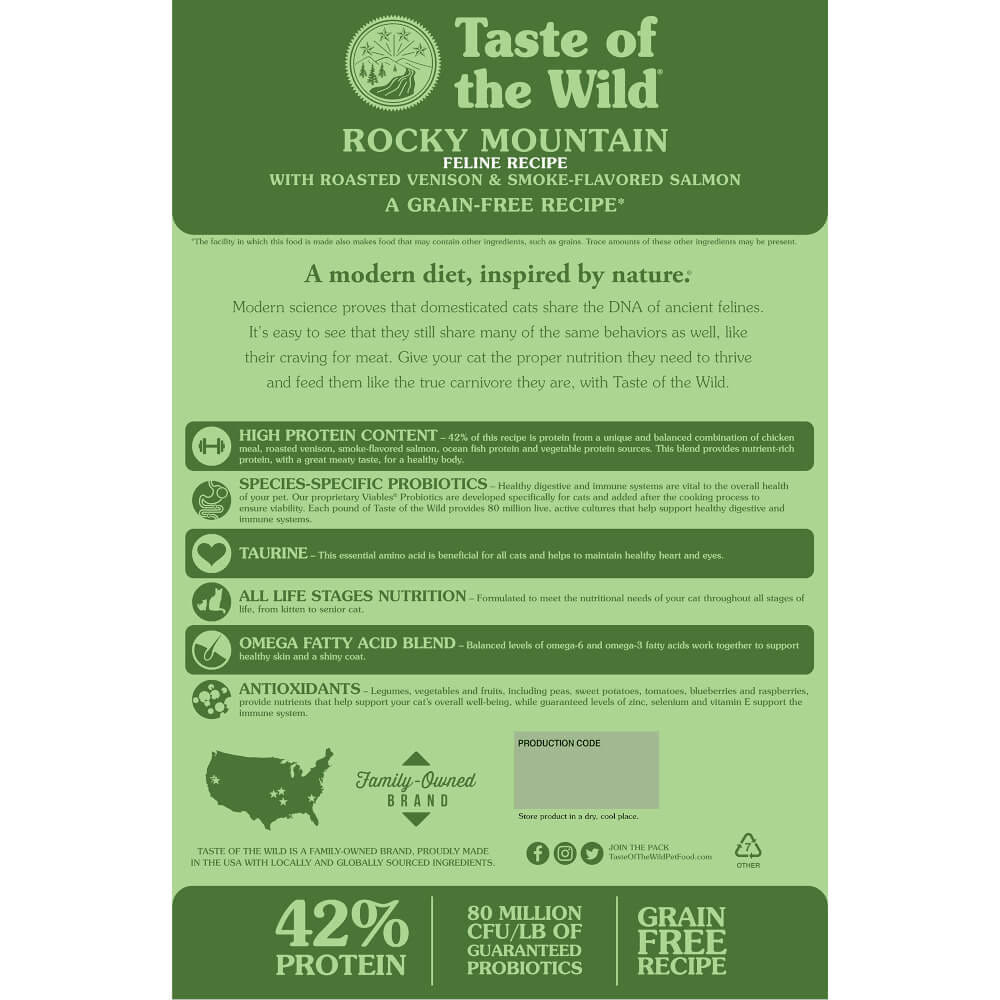 อาหารแมว TASTE OF THE WILD ROCKY MOUNTAIN FELINE สูตรเนื้อไก่ โฮลิสติก(680กรัมX2)_2