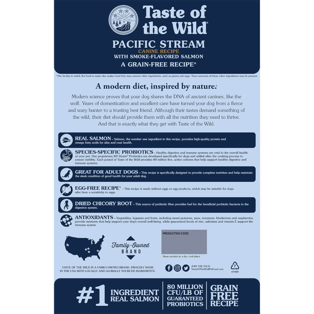 อาหารสุนัข Taste of the Wild Pacific Stream สูตรเนื้อปลาแซลมอนรมควัน 2.27 กก._4
