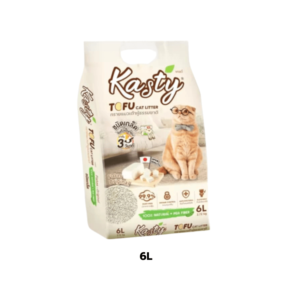ทรายแมวเต้าหู้ kasty ชนิดเกล็ด สูตร Original ขนาด 6 ลิตร_5