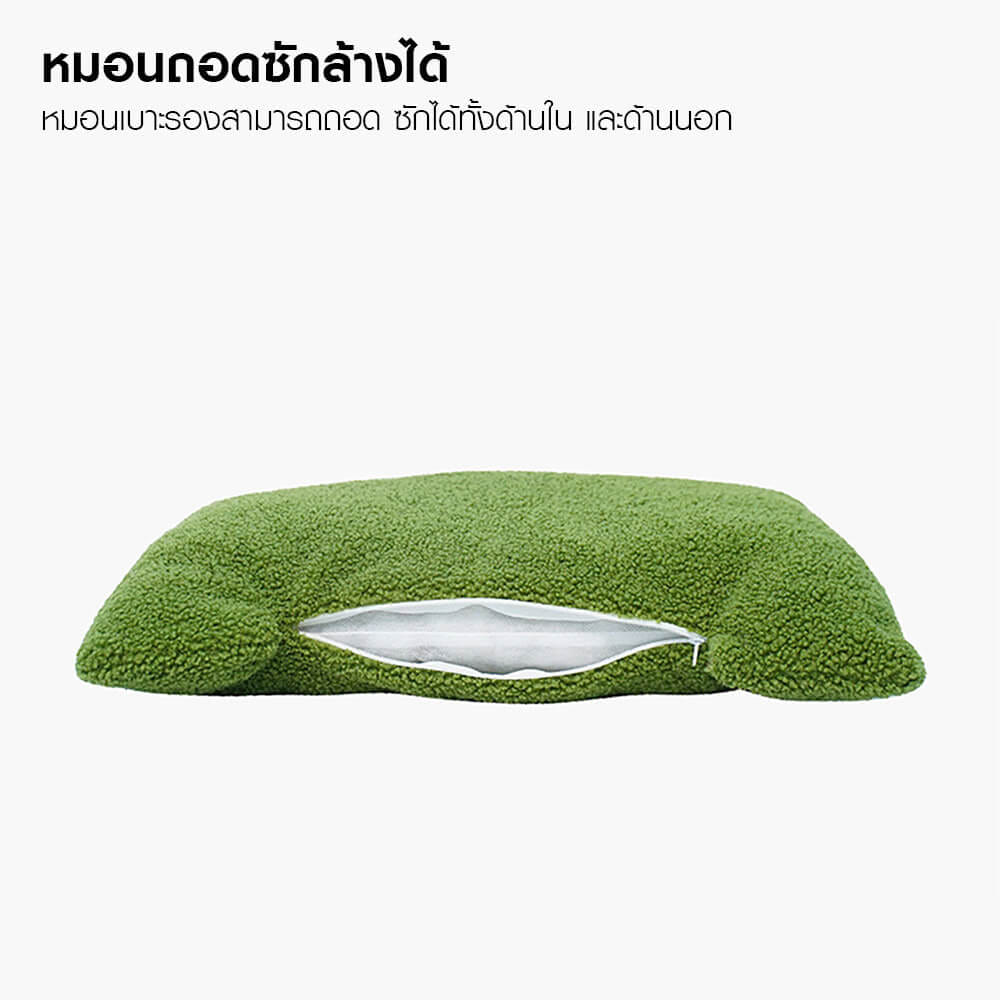 เบาะนอน ZEZE รุ่นเตียงนอนต้นไม้ สีเขียวธรรมชาติ ที่นอนนุ่มสบาย มีแผ่นลับเล็บด้านหลัง (ไซส์เล็ก)_6