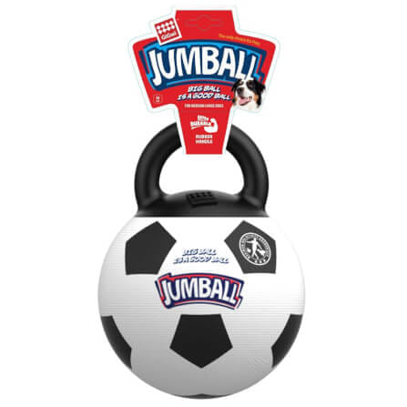 ของเล่นลูกบอลสุนัข GiGwi JUMPBALL มีหูจับ สำหรับสุนัขพันธุ์ใหญ่ พลังเยอะ ทนทาน (ลายฟุตบอล)
