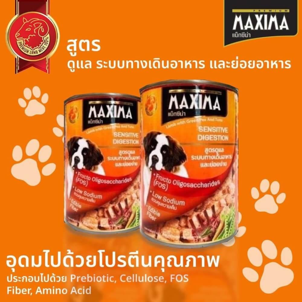 อาหารเปียกสุนัข แม็กซีม่า สูตรดูแลระบบทางเดินอาหารและย่อยง่าย 380 กรัม X2_5