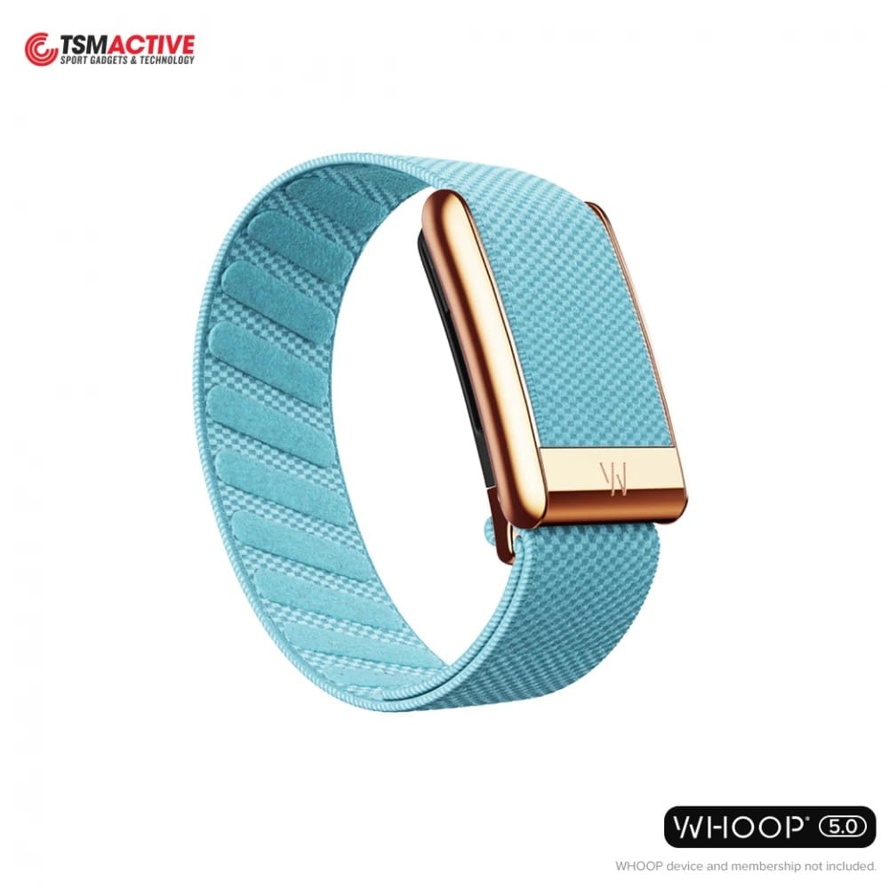 สายสำรอง SUPERKNIT LUXE WHOOP 5.0 (YOUR WAY) - AQUA WITH ROSE GOLD