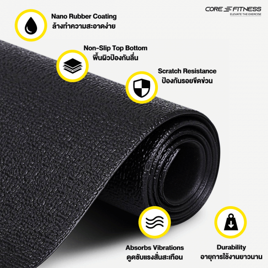 แผ่นยางรองลู่วิ่ง Core-Fitness ขนาดใหญ่ XXL