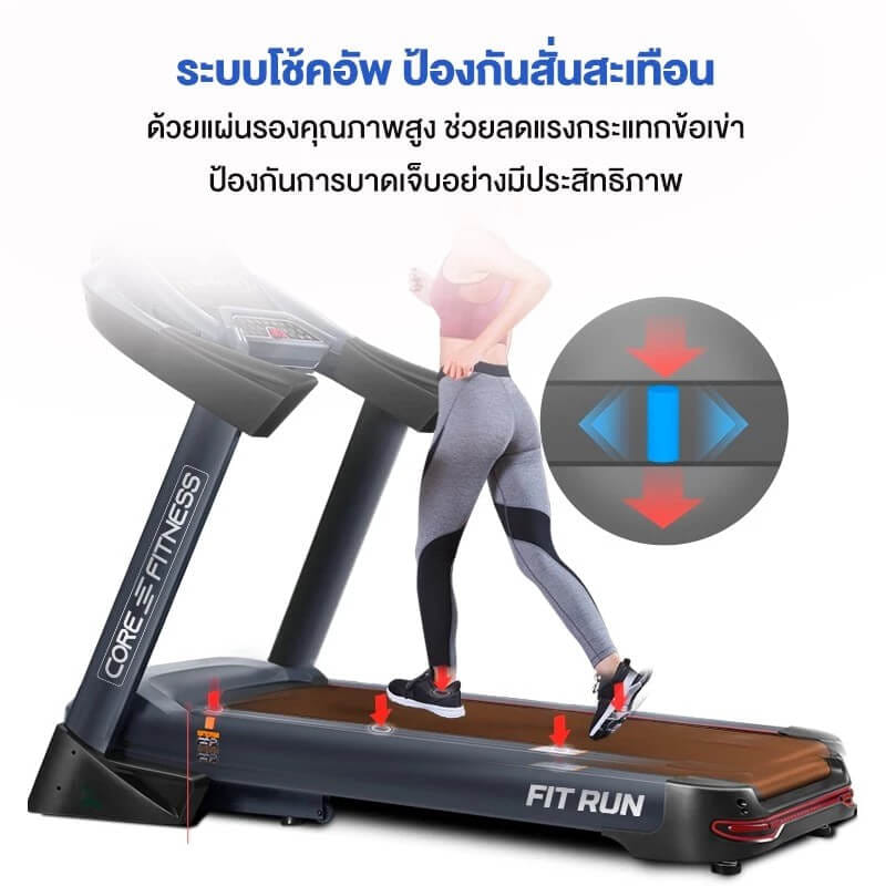 ลู่วิ่งไฟฟ้า CORE-FITNESS FIT RUN - AC 5HP (PEAK 7HP) ความชัน 18 ระดับ รองรับ ZWIFT & HR_4