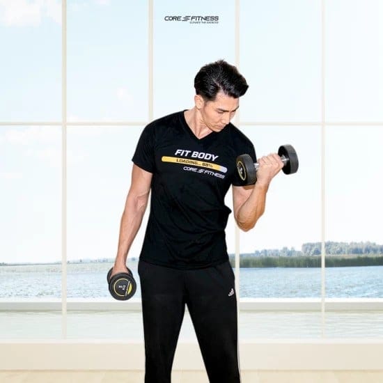 ดัมเบลหุ้มยาง CORE-FITNESS P5938 - 1 ชิ้น 17.5 KG._11