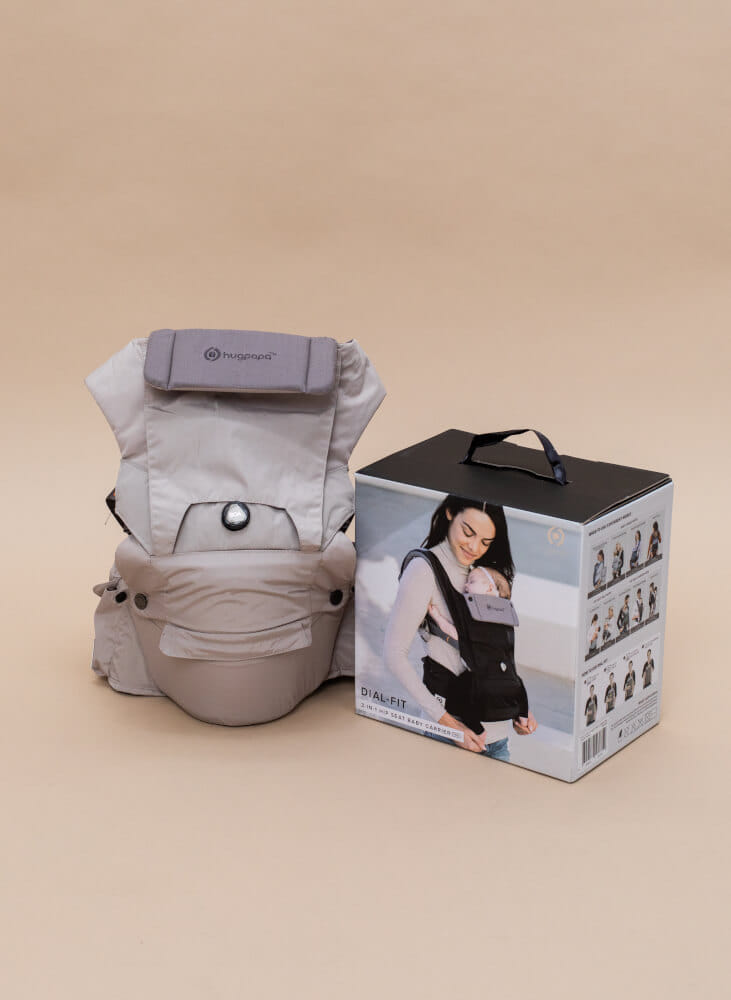 เป้อุ้ม​ HUGPAPA รุ่น DIAL-FIT PRO (3IN1 HIP SEAT CARRIER) สีน้ำตาลอมเทา_10