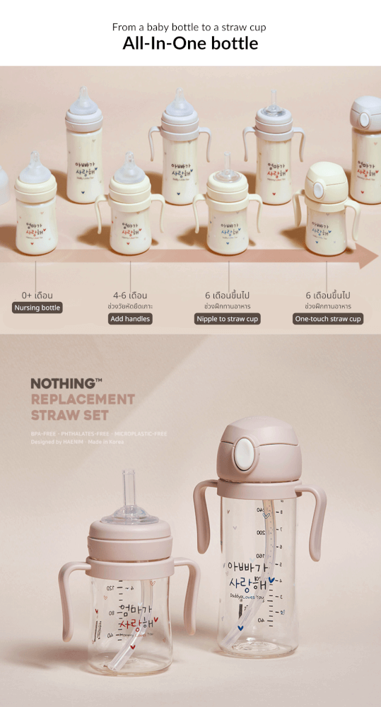 หลอดซิลิโคนหัดดูด HAENIM - NOTHING™ สำหรับแก้วหัดดื่ม_3
