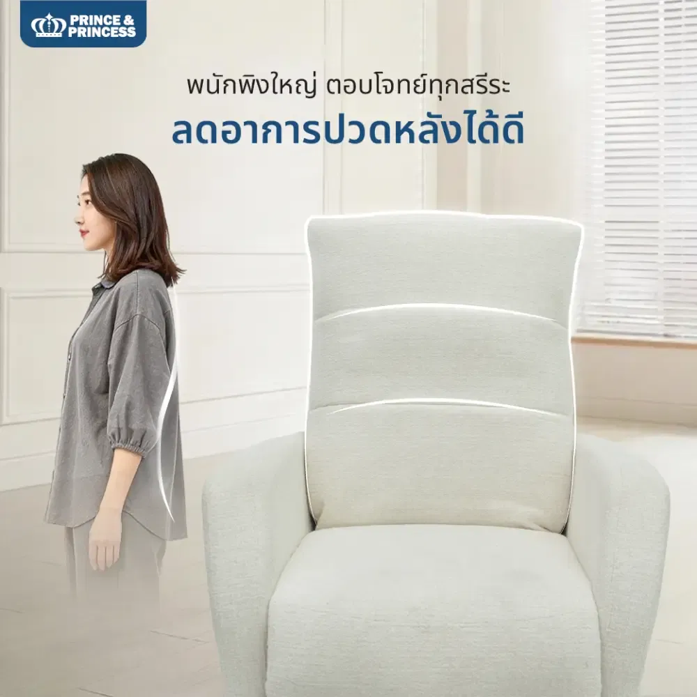 เก้าอี้ปรับนอนไฟฟ้า PRINCE & PRINCESS สำหรับคุณแม่ LULLANEST AUTO SWING สีเทา_5