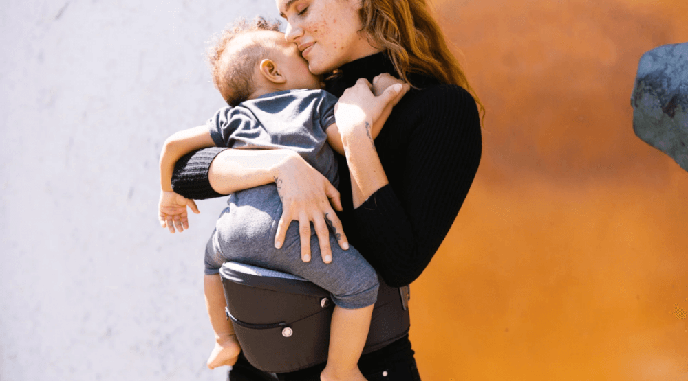 เป้อุ้ม​ HUGPAPA รุ่น DIAL-FIT PRO (3IN1 HIP SEAT CARRIER) สีครีมอมเทา_6