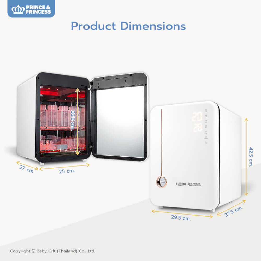 เครื่องอบยูวี PRINCE & PRINCESS  รุ่น UV SMART TECH สีขาวเมทัล_8