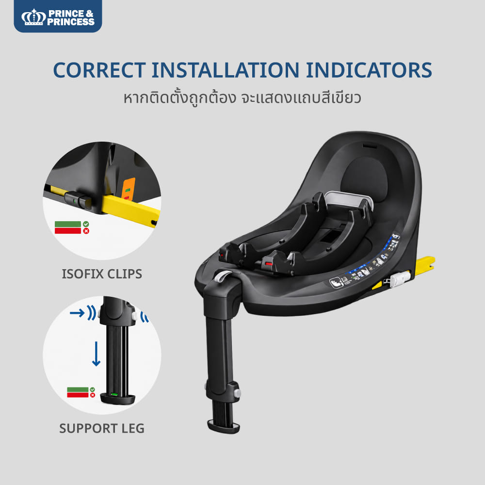 ฐานคาร์ซีท ISOFIX PRINCE & PRINCESS รุ่น BASE ONE_1