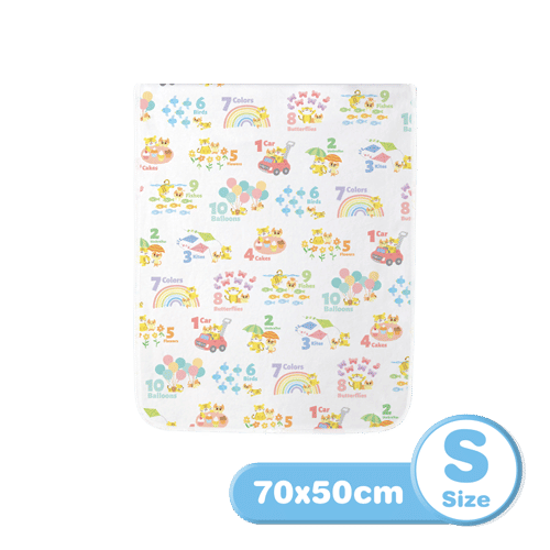 แผ่นรองกันเปื้อน BABY TATTOO ลายตัวเลข SIZE S