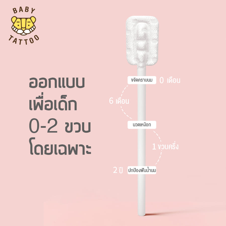 ผ้าก๊อซแบบนิ่ม BABY TATTOO สำหรับเด็ก 0-8 เดือนขึ้นไป 1 กล่อง