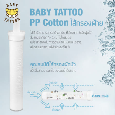 ฝักบัวกรองน้ำพร้อมไส้กรอง BABY TATTOO 3 กล่อง_4