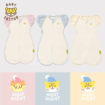 ถุงนอนเด็ก BABY TATTOO ผ้าฝ้ายรุ่นสกรีนนอก ไซซ์ M สีชมพู_7