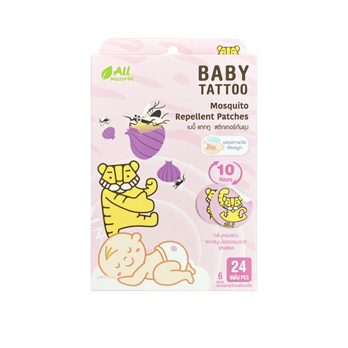 สติกเกอร์กันยุง BABY TATTOO กลิ่นหอมแดง_0