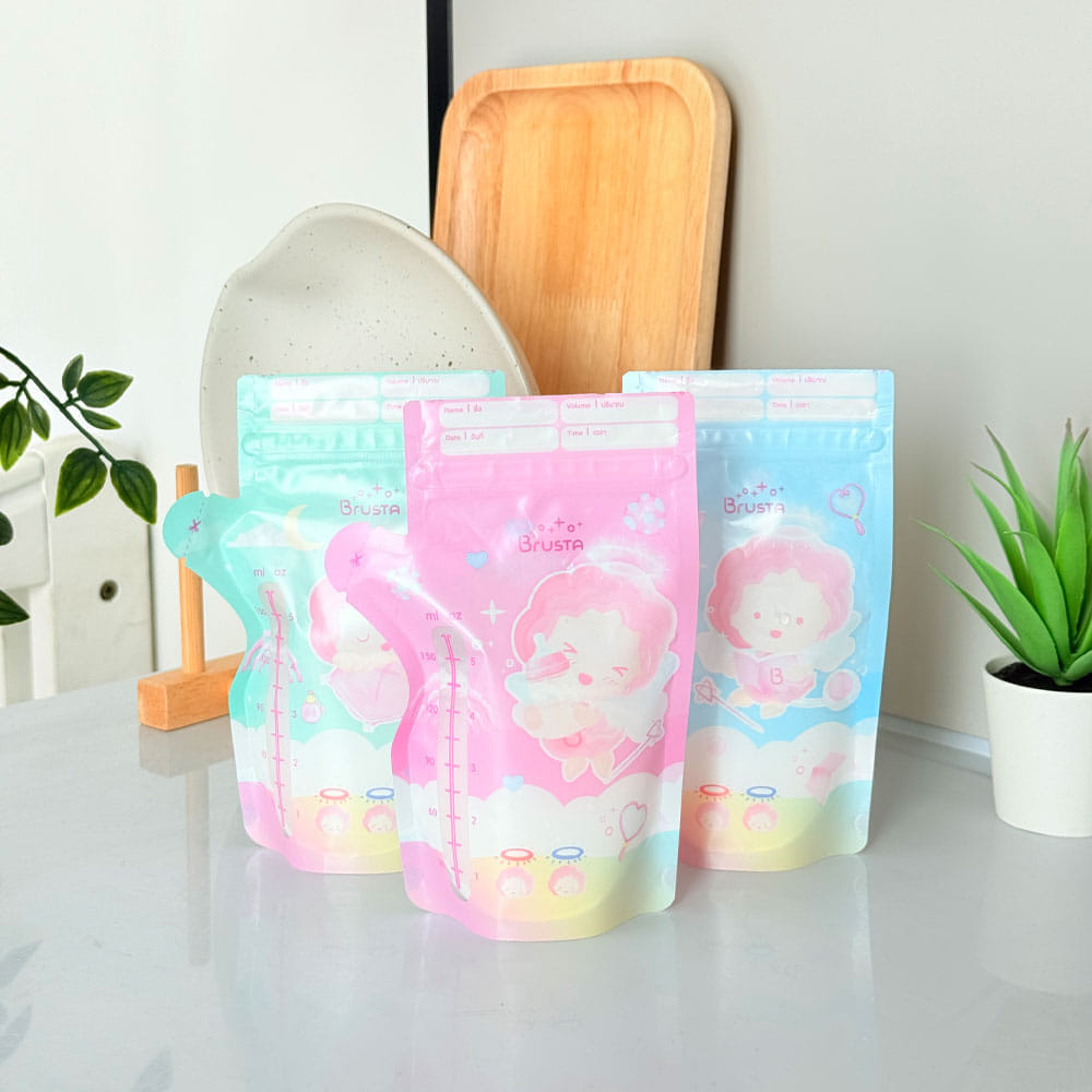 ถุงเก็บน้ำนมแม่ BRUSTA นางฟ้า 5oz.35ชิ้น