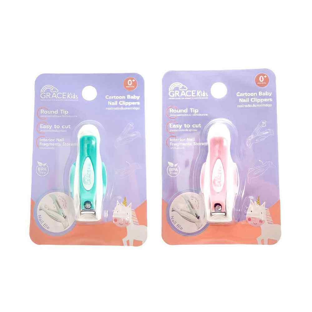 กรรไกรตัดเล็บเด็กลายการ์ตูน Grace Kids สีเขียว