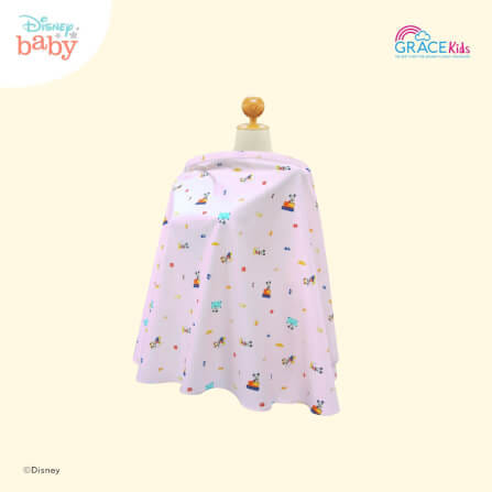 ผ้าคลุมให้นม GRACE KIDS ลายMickey Travel in Style สีชมพู_1