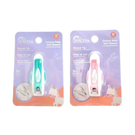 กรรไกรตัดเล็บเด็กลายการ์ตูน Grace Kids สีเขียว_1