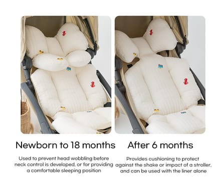 เบาะรองรถเข็น คาร์ซีท ARIBEBE ผ้า MICROMODAL ลายสุนัข_3