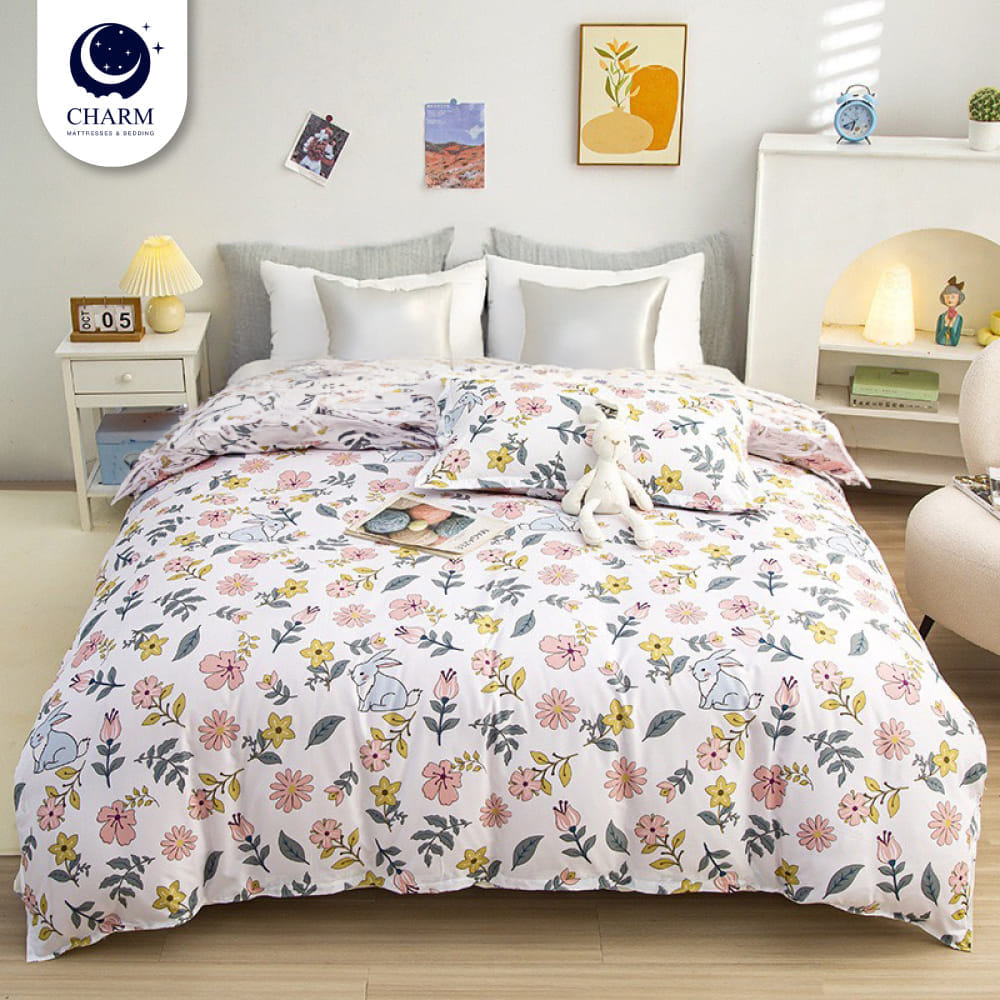 ผ้าห่มนวม 180&times;200 ซม. (6 ฟุต) CHARM ลาย RABBIT TALE คอลเลคชั่น DREAMY