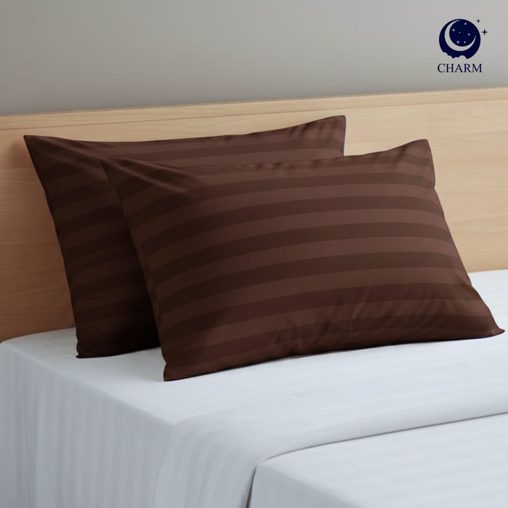 CHARM หมอนหนุน รุ่น COMFORT แพ็คคู่ ขนาด 17 X 27 นิ้ว SUGAR BROWN