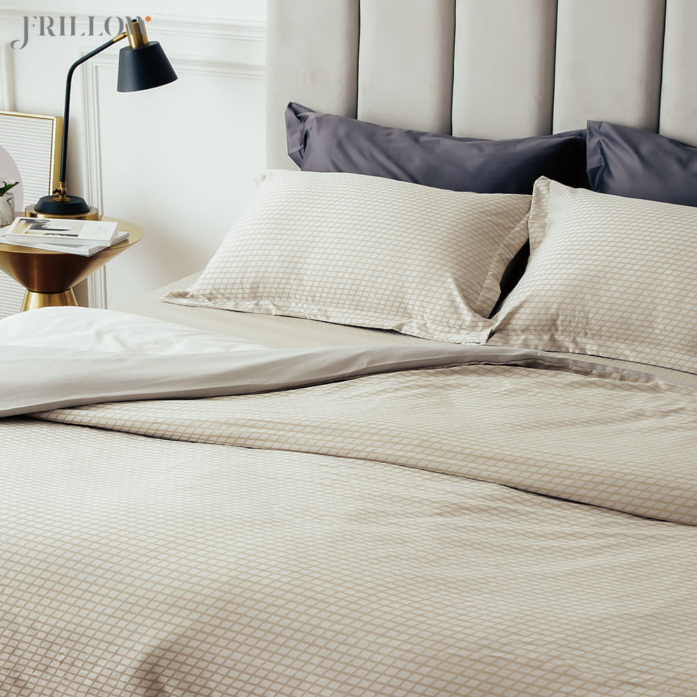 ชุดปลอกผ้านวม 100X90 นิ้ว FRILLOW 800TC COTTON SILK &ndash; สี CONQUER OF DAY คอลเลคชั่น PRESTIGE
