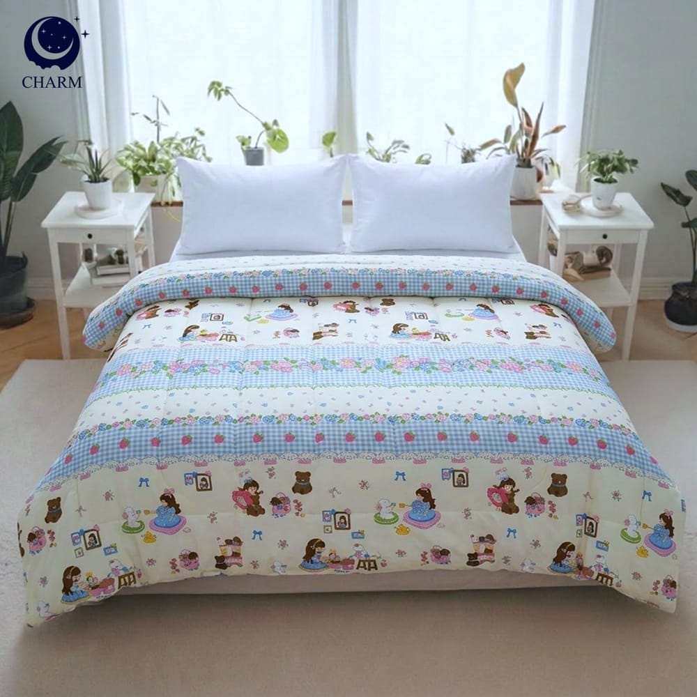 ผ้าห่มนวม CHARM คอลเลคชั่น DREAMY 5 FT SIZE 160&times;210 ซม. ลาย SWEET GIRL