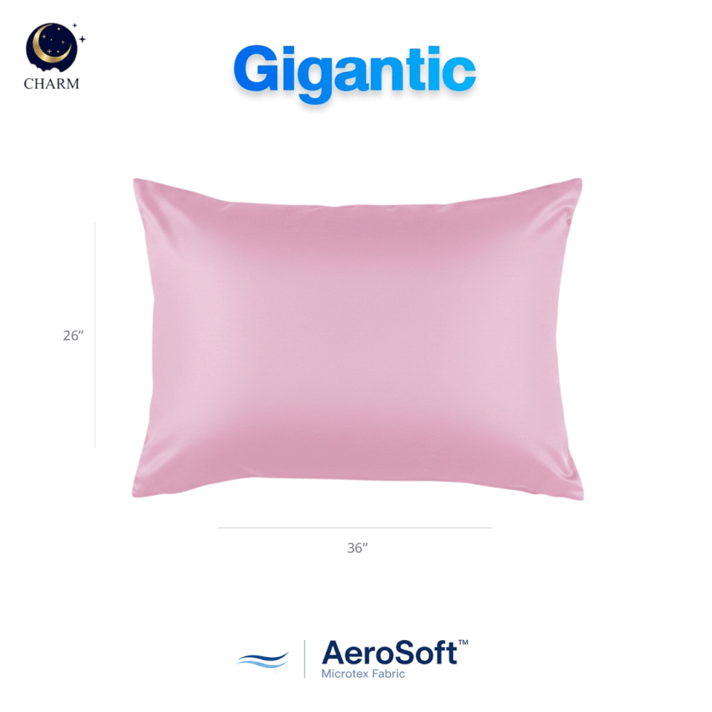 ปลอกหมอนหนุน CHARM AEROSOFT™ MICROTEX 26 X 36 นิ้ว สีชมพู_2