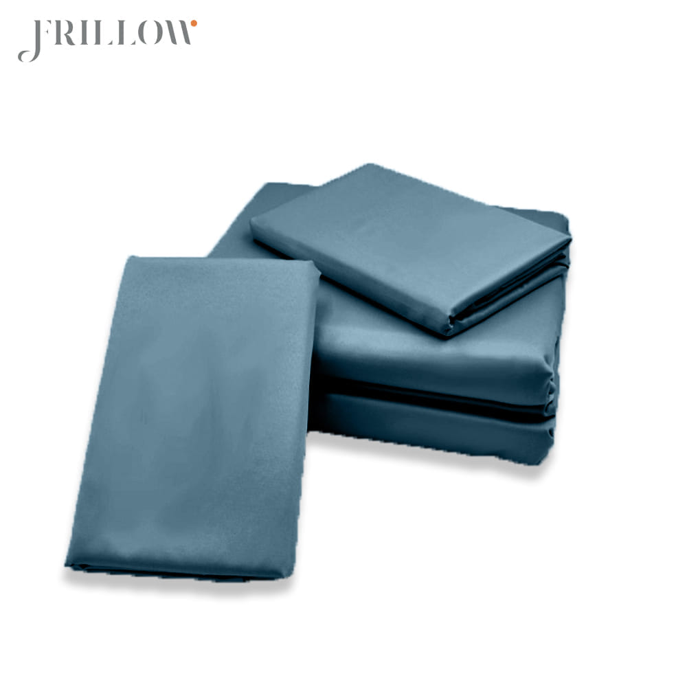 ชุดผ้าปูที่นอน 5ฟุต 3ชิ้น FRILLOW 800TC COTTON SILK  สี เขียว GREEN คอลเลคชั่น PRESTIGE