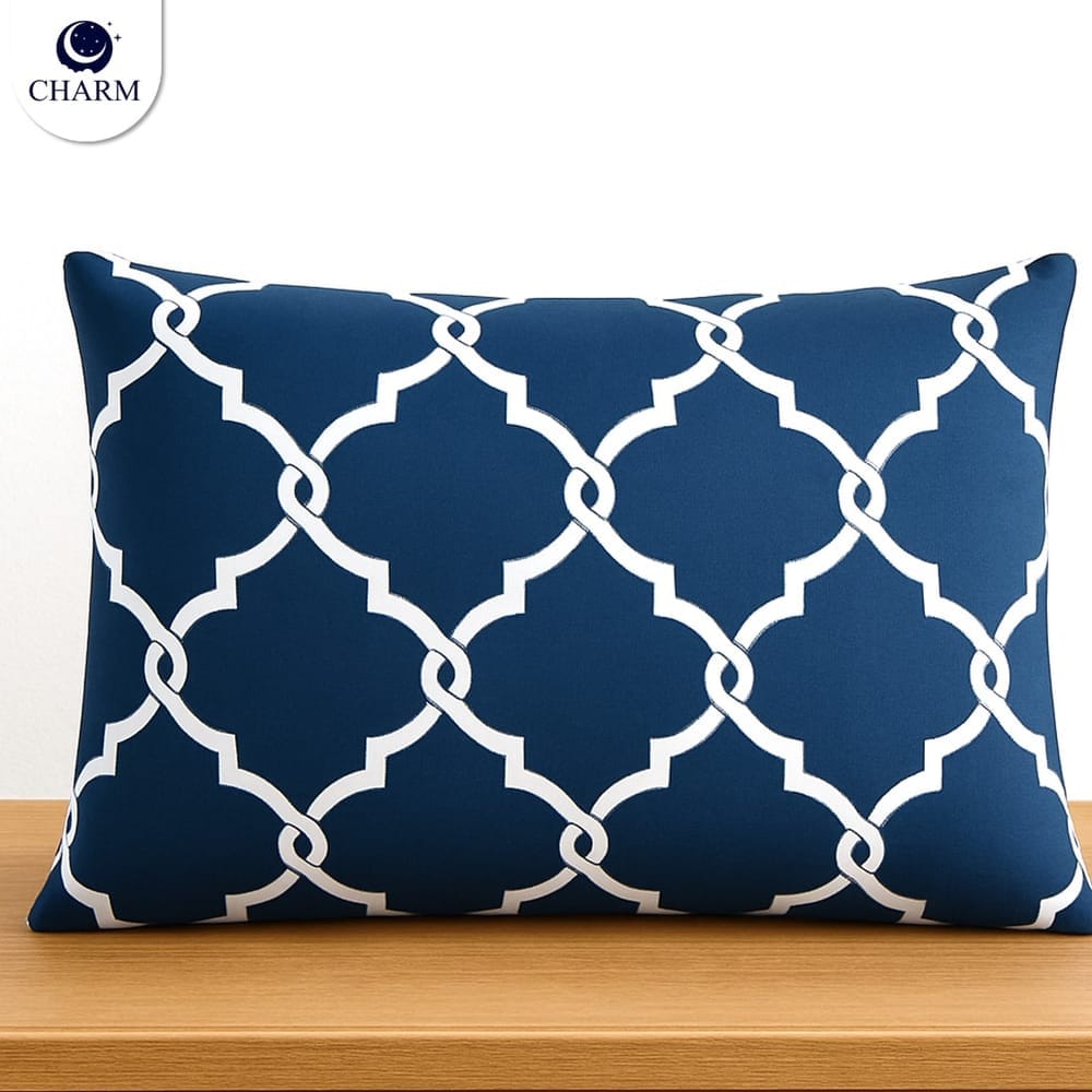 ชุดผ้าปูที่นอน 6ฟุต 5 ชิ้น CHARM รุ่น คลาสสิค NAVY MIRAGE ไม่รวมผ้านวม สี คลาสสิค MIRAGE